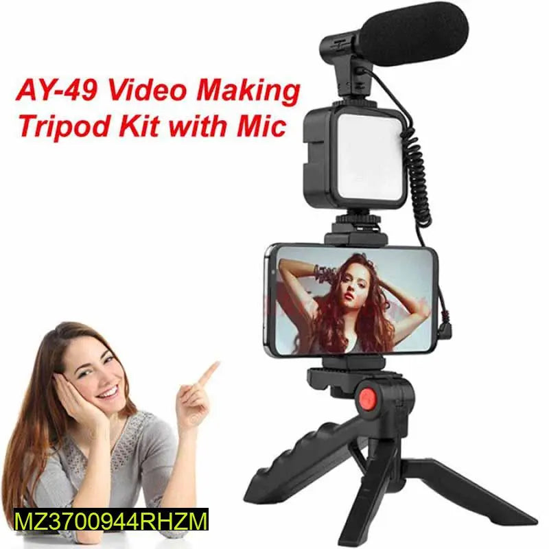 Video Making Tripod kit with Mic 🎤