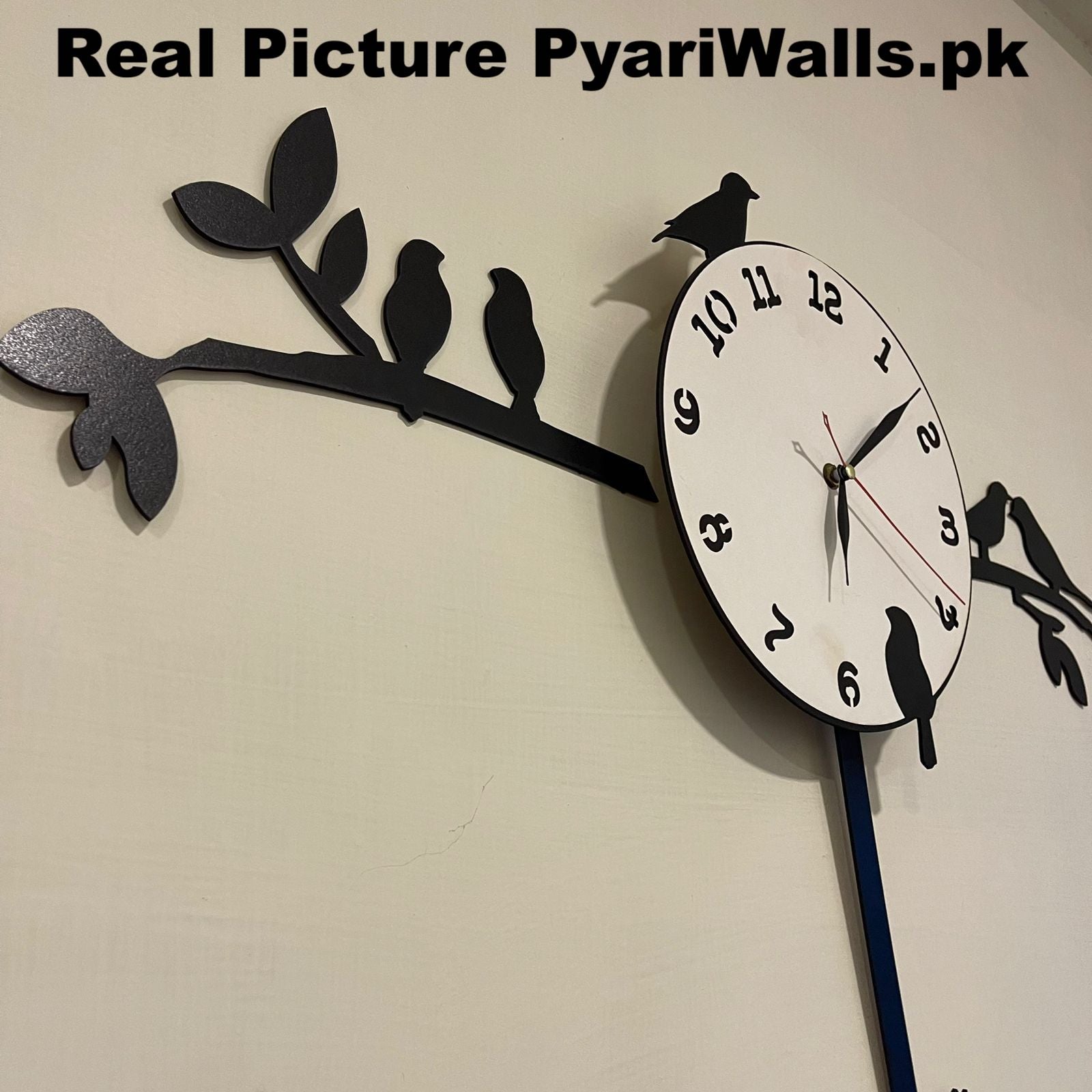 New Latest Style 2024 Birds Tree Pendulum clock White Dial