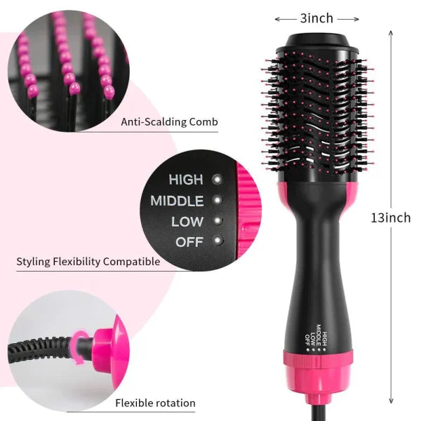 One Step Hot Air Brush (dryer + Styler) 3 In 1